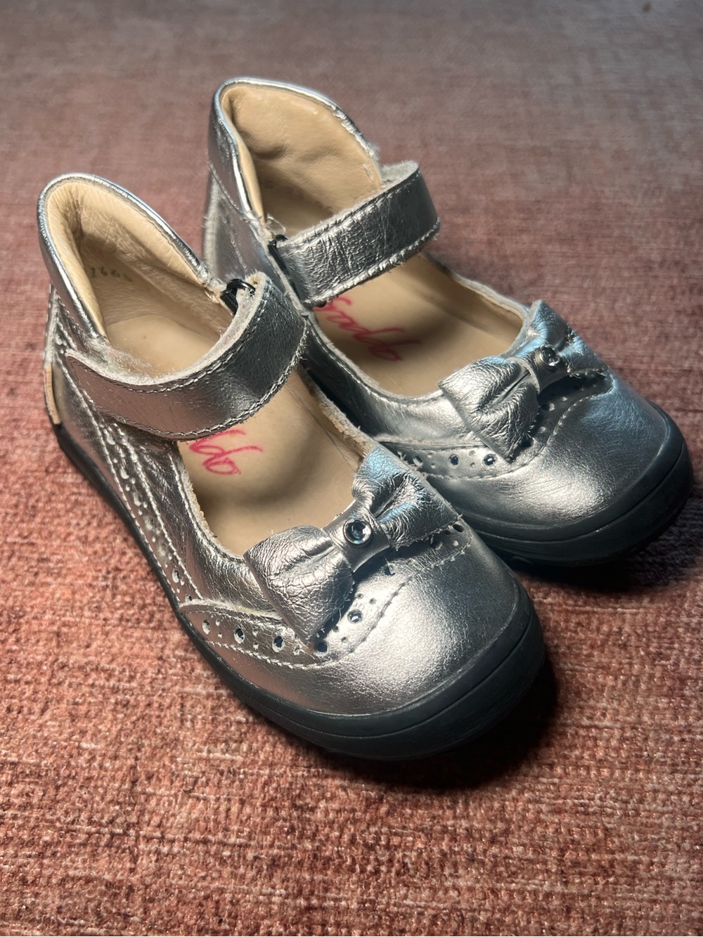 Froddo Kids US 7 Barefoot Eco Silver high top Mary Jane Shoes Size 23 Comfy